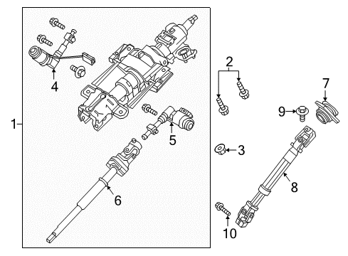 2016 Ford Expedition Steering Column Assembly Diagram 2 - Thumbnail