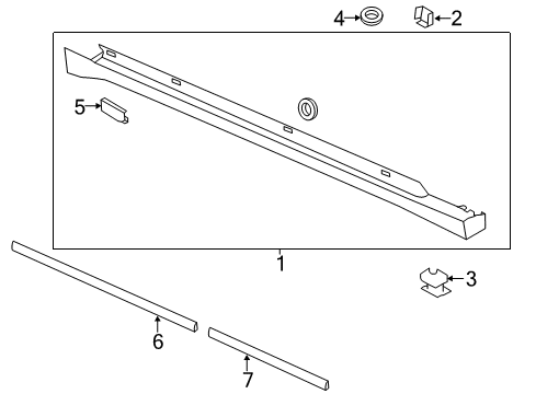 2017 Lincoln MKZ Exterior Trim - Pillars Diagram