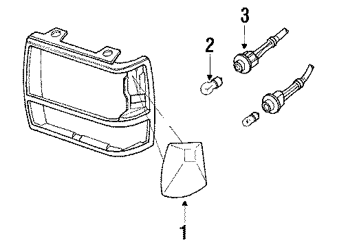 1990 Ford Bronco II License Lamps Diagram