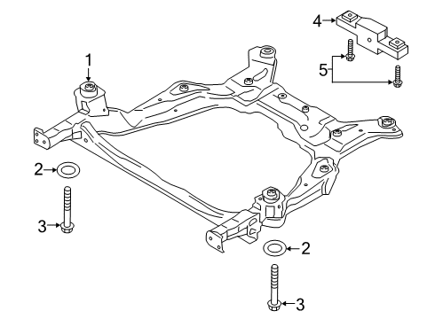 2019 Ford Edge Suspension Mounting - Front Diagram