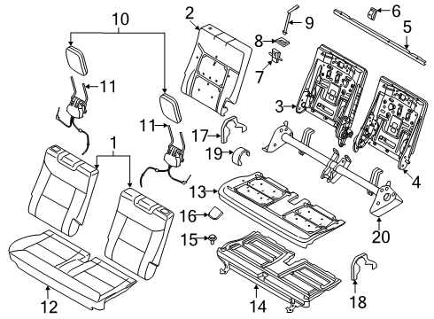 2025 Ford Explorer Third Row Seats Diagram 2 - Thumbnail