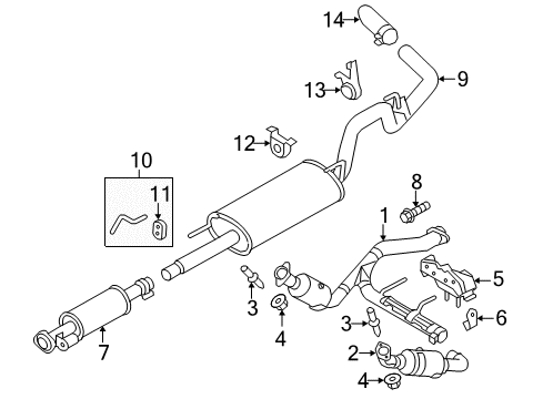 2011 Ford F-150 Exhaust System Diagram 3 - Thumbnail