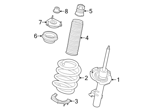 2024 Ford E-Transit Struts & Components Diagram