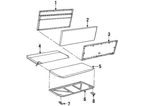1997 Ford Taurus Seat Frame, Rear Diagram for F6DZ-74607A08-AA