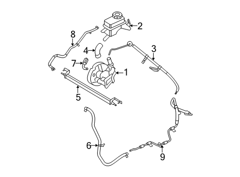 2005 Ford Five Hundred P/S Pump & Hoses Diagram 2 - Thumbnail