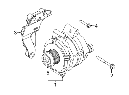 2020 Ford F-150 Mount Bracket Diagram for JL3Z-10A313-B