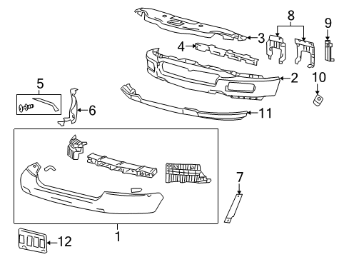 2007 Lincoln Mark LT Bumper & Components - Front Diagram