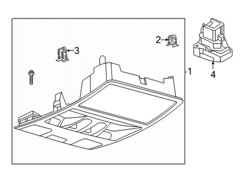 2024 Ford Bronco Sport Overhead Console Diagram