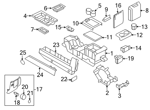 2009 Ford Expedition Rear Panel, Center Lower Diagram for 9L1Z-78045E24-AA