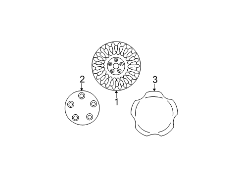 2004 Mercury Sable Wheel Covers & Trim Diagram