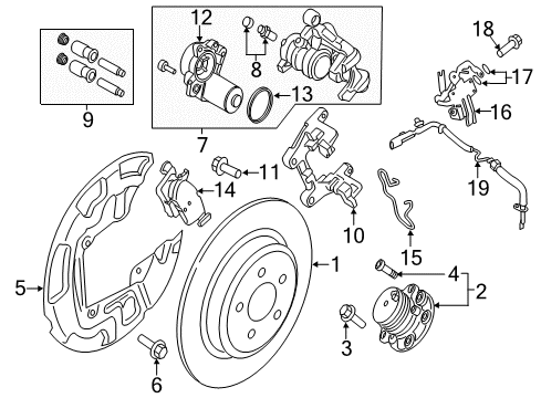2018 Lincoln MKX Brake Components Diagram 2 - Thumbnail