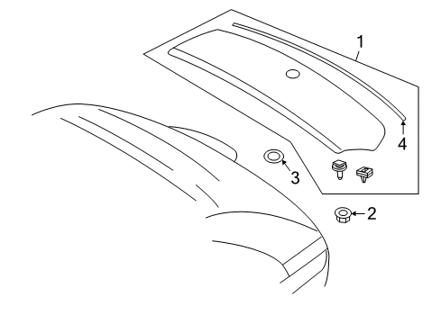 2011 Ford Edge Spoiler Plug Diagram for -W651016-S300