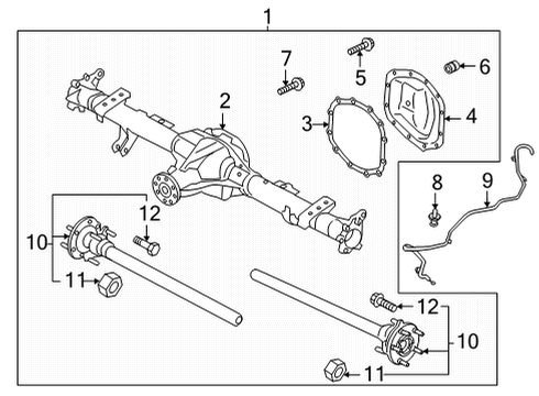 2025 Ford Bronco Axle Housing - Rear Diagram