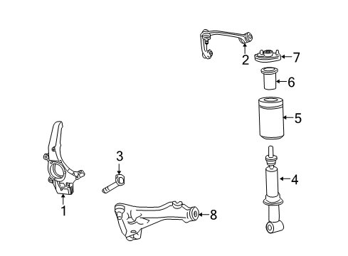 2007 Lincoln Mark LT Front Suspension Components Diagram 4 - Thumbnail
