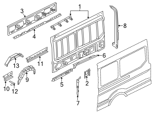 2025 Ford Transit-350 Inner Structure - Side Panel Diagram 9 - Thumbnail