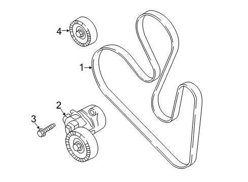 2017 Lincoln MKZ Belts & Pulleys - Belts Diagram 2 - Thumbnail