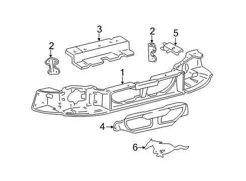 2000 Ford Mustang Front Panel Diagram