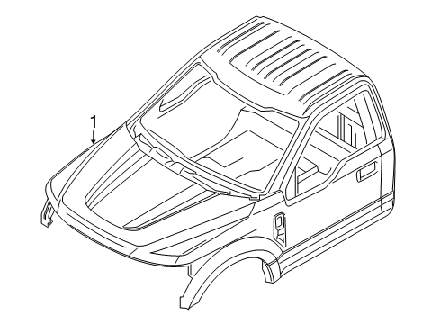 2021 Ford F-350 Super Duty Cab Assembly Diagram 3 - Thumbnail