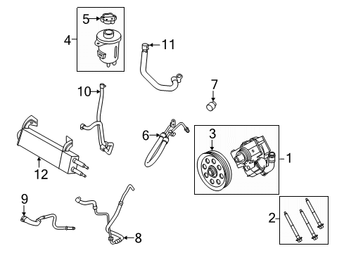2020 Ford F-350 Super Duty P/S Pump & Hoses Diagram 5 - Thumbnail