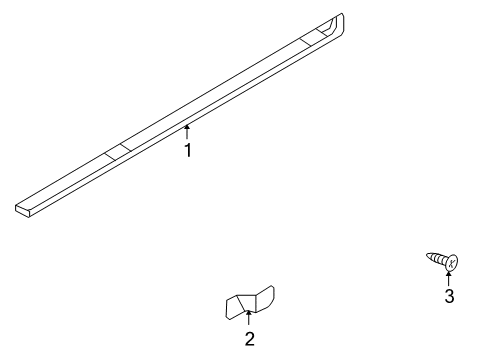 2007 Lincoln MKX Exterior Trim - Pillars Diagram