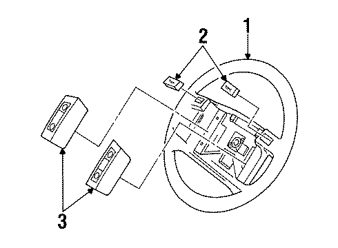 1993 Ford Crown Victoria Steering Wheel & Trim Diagram