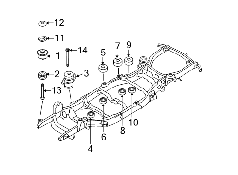 2006 Mercury Mountaineer Cushion Bolt Diagram for -W711547-S900