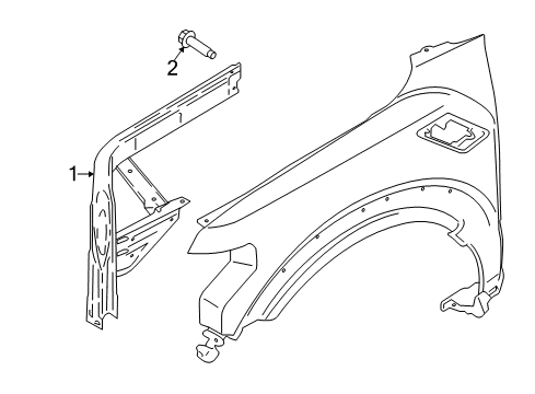 2018 Ford Expedition Structural Components & Rails Diagram