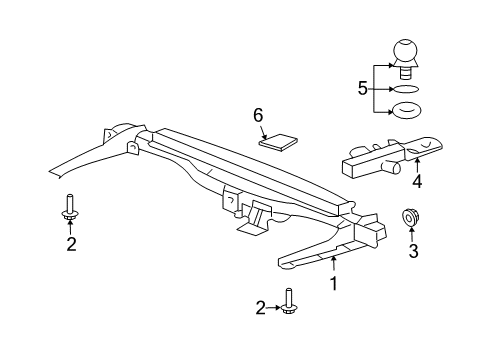 2002 Ford Escape Tow Hook & Hitch Diagram