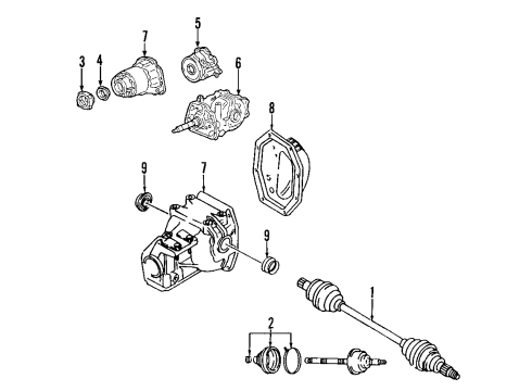2008 Ford Edge Differential - Rear Diagram