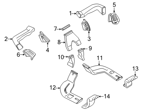 2019 Ford Transit Connect Ducts Diagram 2 - Thumbnail