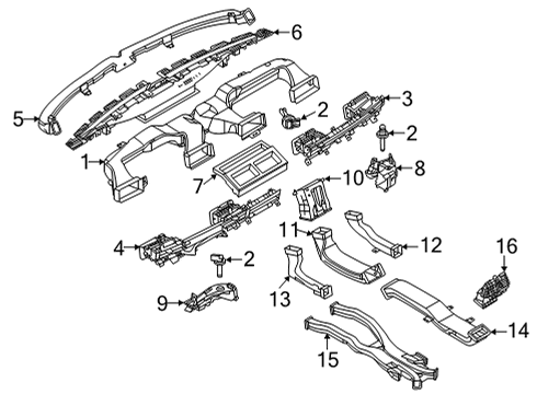 2024 Ford Mustang Mach-E Ducts Diagram