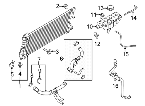 2022 Ford F-150 Radiator & Components Diagram 7 - Thumbnail