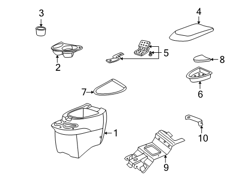 2002 Lincoln Blackwood Insert Panel Diagram for 2C6Z78045A76AAA