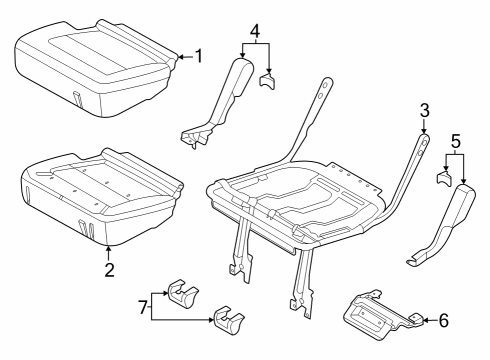 2024 Ford Bronco Rear Seat Components Diagram 7 - Thumbnail