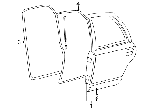 2003 Mercury Grand Marquis Door & Components Diagram 2 - Thumbnail