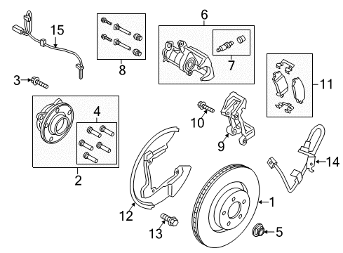 2016 Ford Mustang Brake Components Diagram 4 - Thumbnail