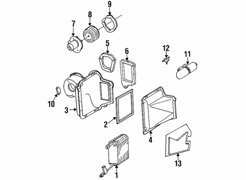 1994 Ford Ranger Blower Motor Diagram for F47Z-19805-A