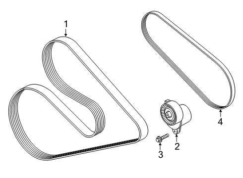 2023 Ford Explorer Belts & Pulleys - Belts Diagram 2 - Thumbnail
