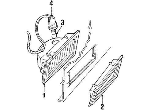 1984 Ford LTD Corner Lamps Diagram