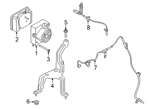 2016 Ford Mustang ABS Components Diagram