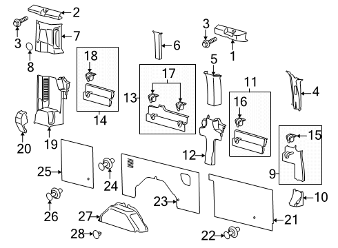 2025 Ford Transit-250 Interior Trim - Side Panel Diagram 7 - Thumbnail