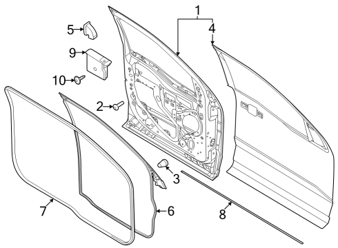 2025 Ford F-250 Super Duty Door & Components Diagram 2 - Thumbnail
