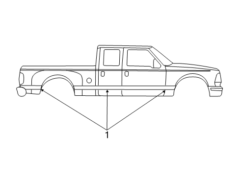 2002 Ford F-250 Super Duty Stripe Tape Diagram 6 - Thumbnail