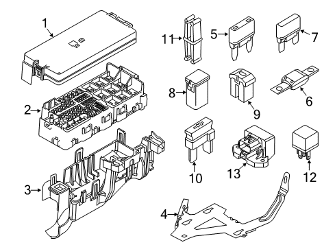 2017 Lincoln MKT Mount Bracket Diagram for 8A8Z-14A254-A