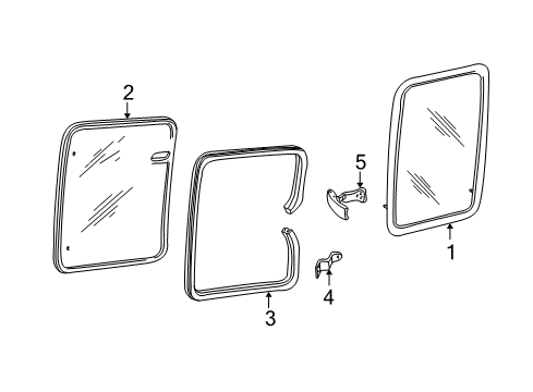 2000 Ford Ranger Side Glass Diagram