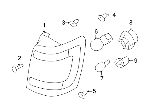 2011 Mercury Mariner Bulbs Diagram 9 - Thumbnail