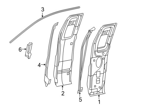 2004 Ford F-150 Baffle, Driver Side Diagram for 4L3Z-15219A07-AA