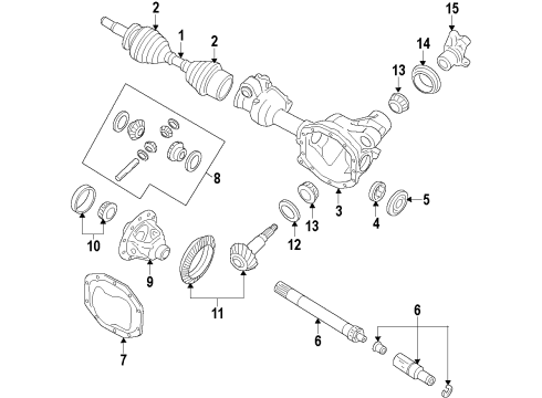 2009 Ford Explorer Sport Trac Differential - Front Diagram