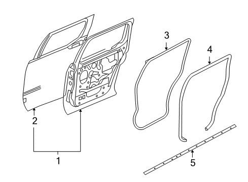 2009 Ford Explorer Sport Trac Door & Components Diagram 2 - Thumbnail