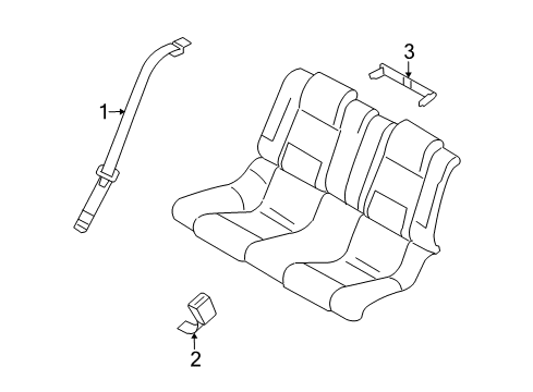 2012 Ford Mustang Rear Seat Belts Diagram